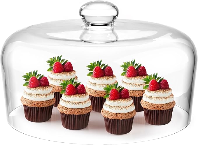 11 Inch Glass Cake Dome Cover, Lid Only