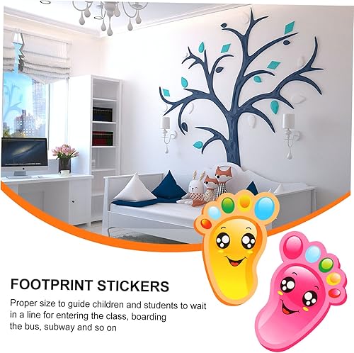 Miniatura 3 de Lovely Kids Room Decor 30 pares de calcomanías autoadhesivas de dibujos animados de vinilo