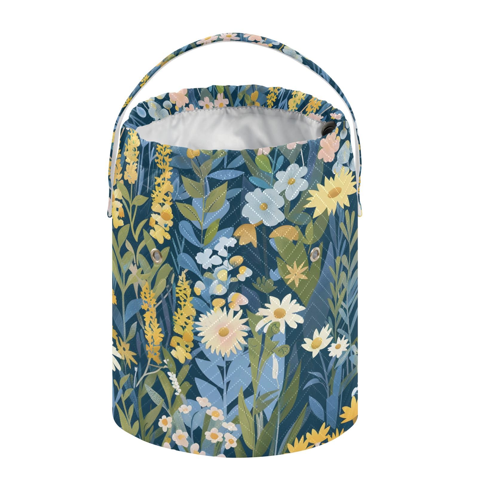 Yarn Storage Bag Small Crochet Bag Knitting Bag Organizer Floral Field Garden Yarn Bags for Crocheting Basket