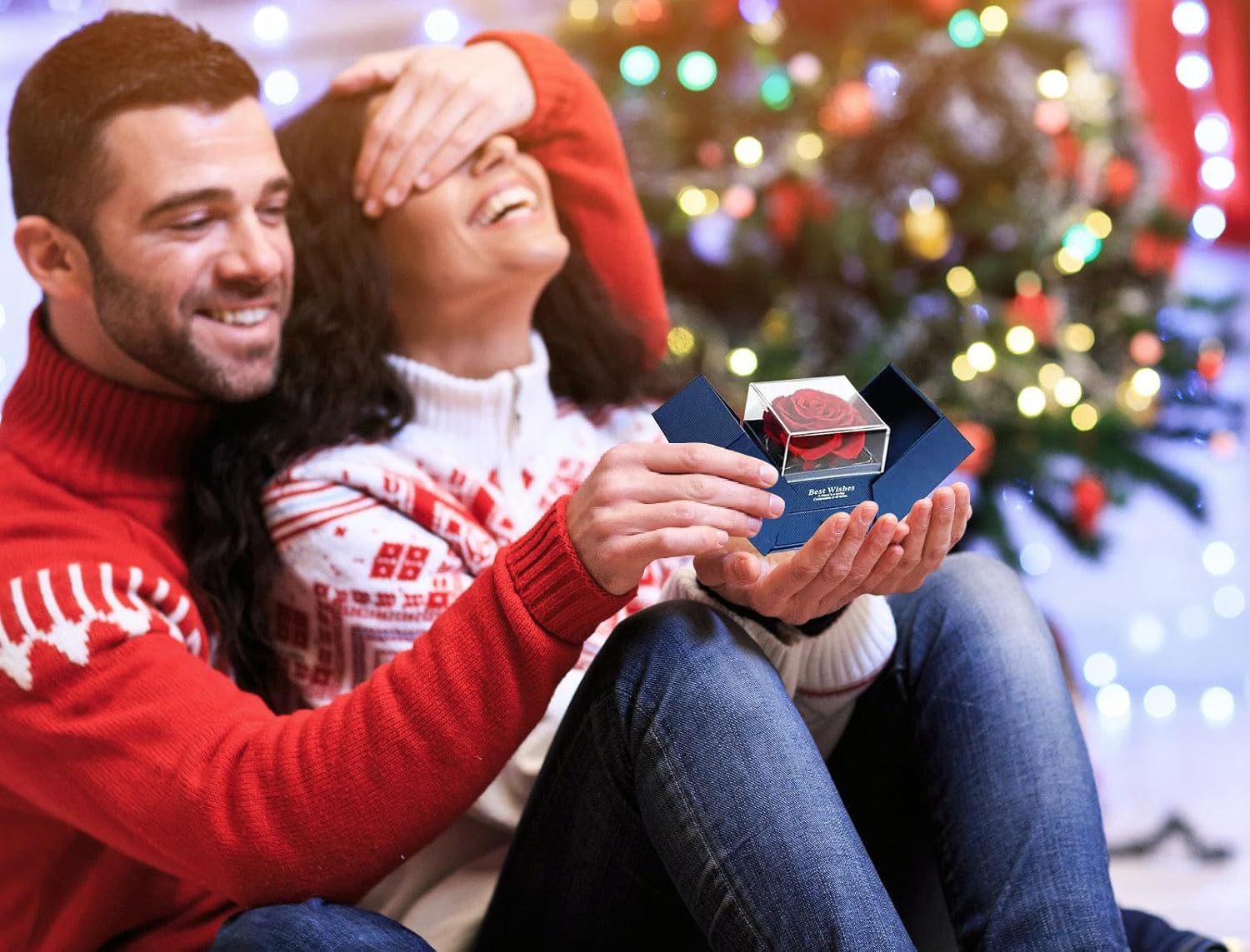 Preserved Red Real Rose with Necklace&Earrings-Eternal Forever Flowers Rose,Birthday for Women Mom Wife Grandma Daughter Mothers Day Christmas Valentines Gifts for Her - Image 8