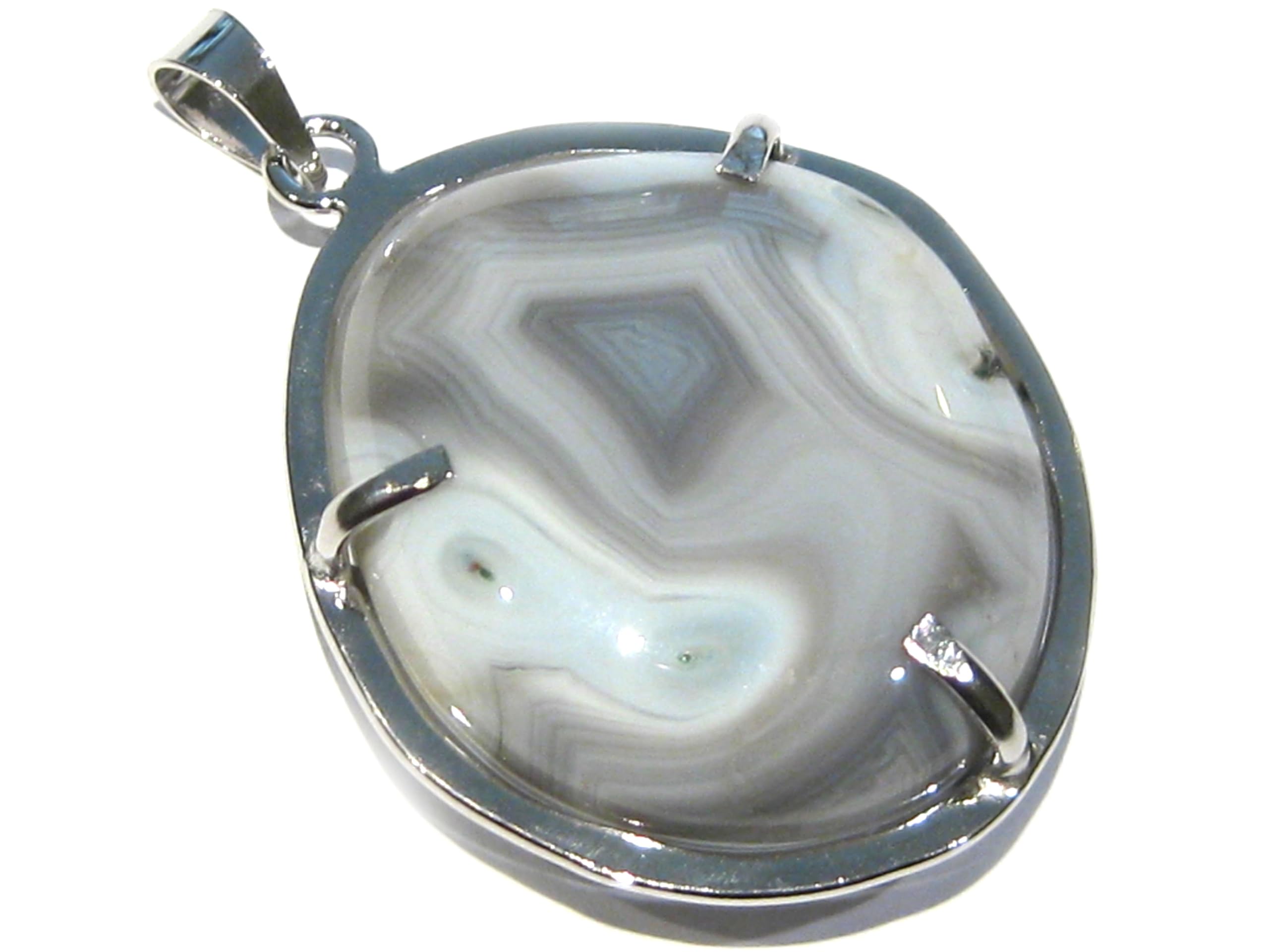 Pendentif agate argent 925 authentique : un talisman de sérénité et d'harmonie naturelle - 6