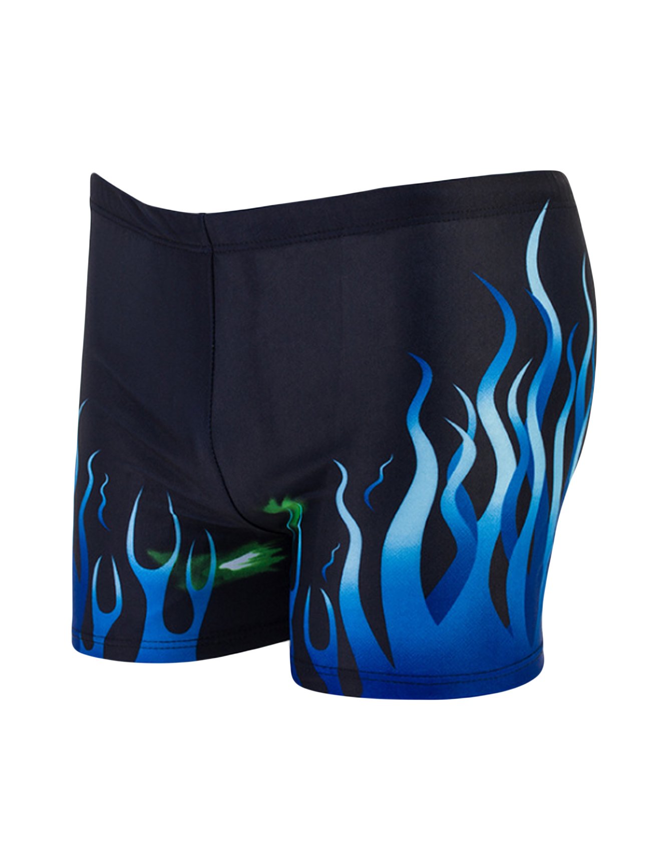 Bestgift Mens Fashion Pattern Elastic Waist Boxer Beach Shorts L 50KG Blue Black 1