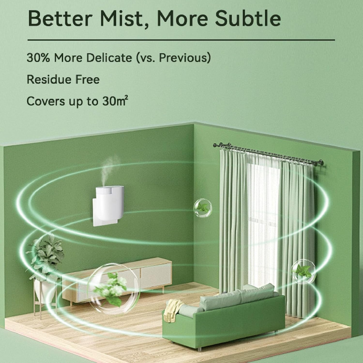 Essential Oil Diffuser, Atomization Technology Scent Diffuser BT and Key Control Essential Oil Fragrance Diffuser for Home Hotel Spa Car Nursery and Plant