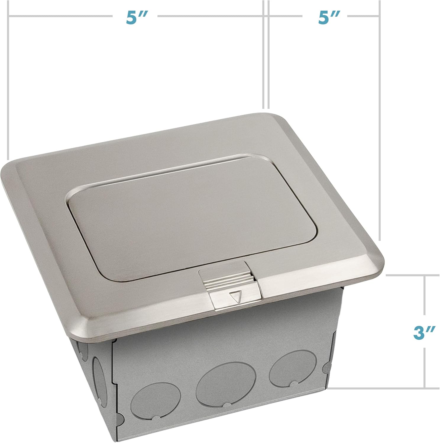 Bіg Sаlе ENERLITES Pop-Up Square Floor Box Kit, 5.0” x 5.5”, 2.1A USB Charging, 20A Tamper-Resistant Receptacle, Watertight Gasket and Corrosive Resistant Hardware, 961243-S-USB, Nickel Plated Brass Cover Gеt Dіѕсоunt оƒƒеr ENERLITES Pop-Up Square Floor Box Kit, 5.0” x 5.5”, 2.1A USB Charging, 20A Tamper-Resistant Receptacle, Watertight Gasket and Corrosive Resistant Hardware, 961243-S-USB, Nickel Plated Brass Cover