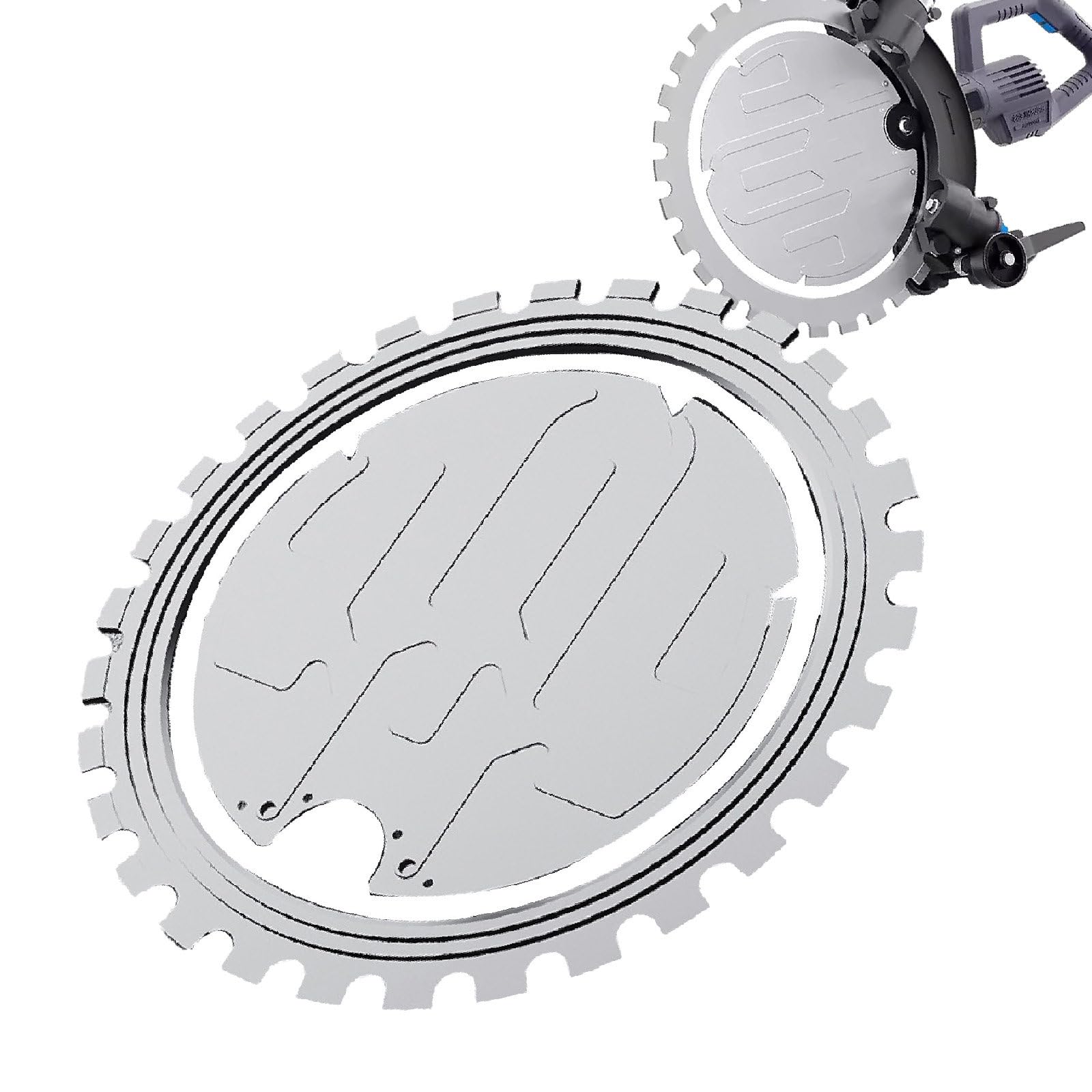 4500 W Piła Do Betonu Pierścieniowego, 3000 Rpm Elektryczna Piła Do Betonu, Bezszczotkowa Maszyna Do Cięcia Bruzd Ścian, Głębokość Cięcia 12 W, Z 2 Tarcze Diamentowe,SawBlades