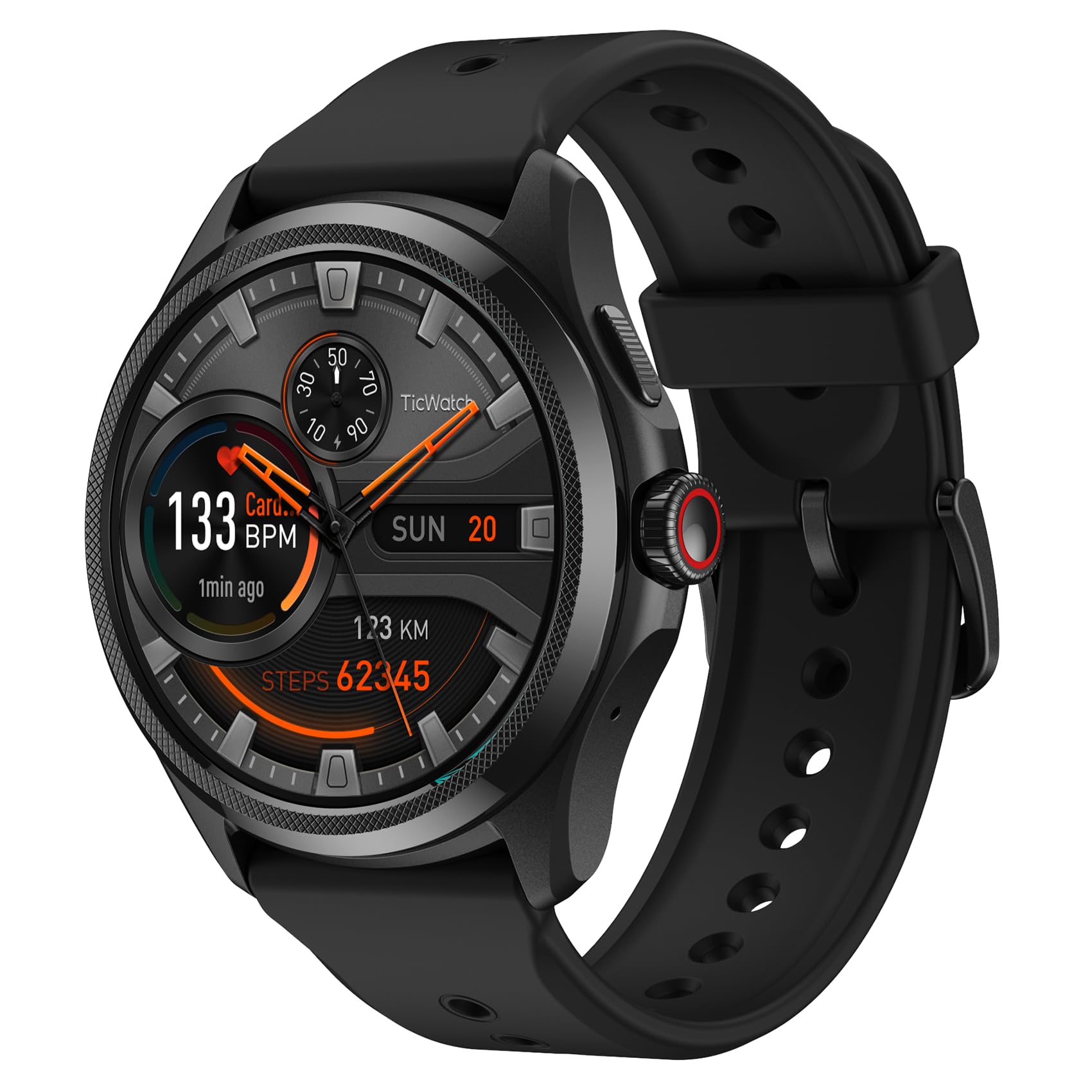 Ticwatch Pro 5 Smartwatch Android per uomo Snapdragon W5+ Gen 1 Wear OS Smart Watch 80 ore Batteria Salute Monitoraggio fitness NFC GPS Compatibile solo con Android