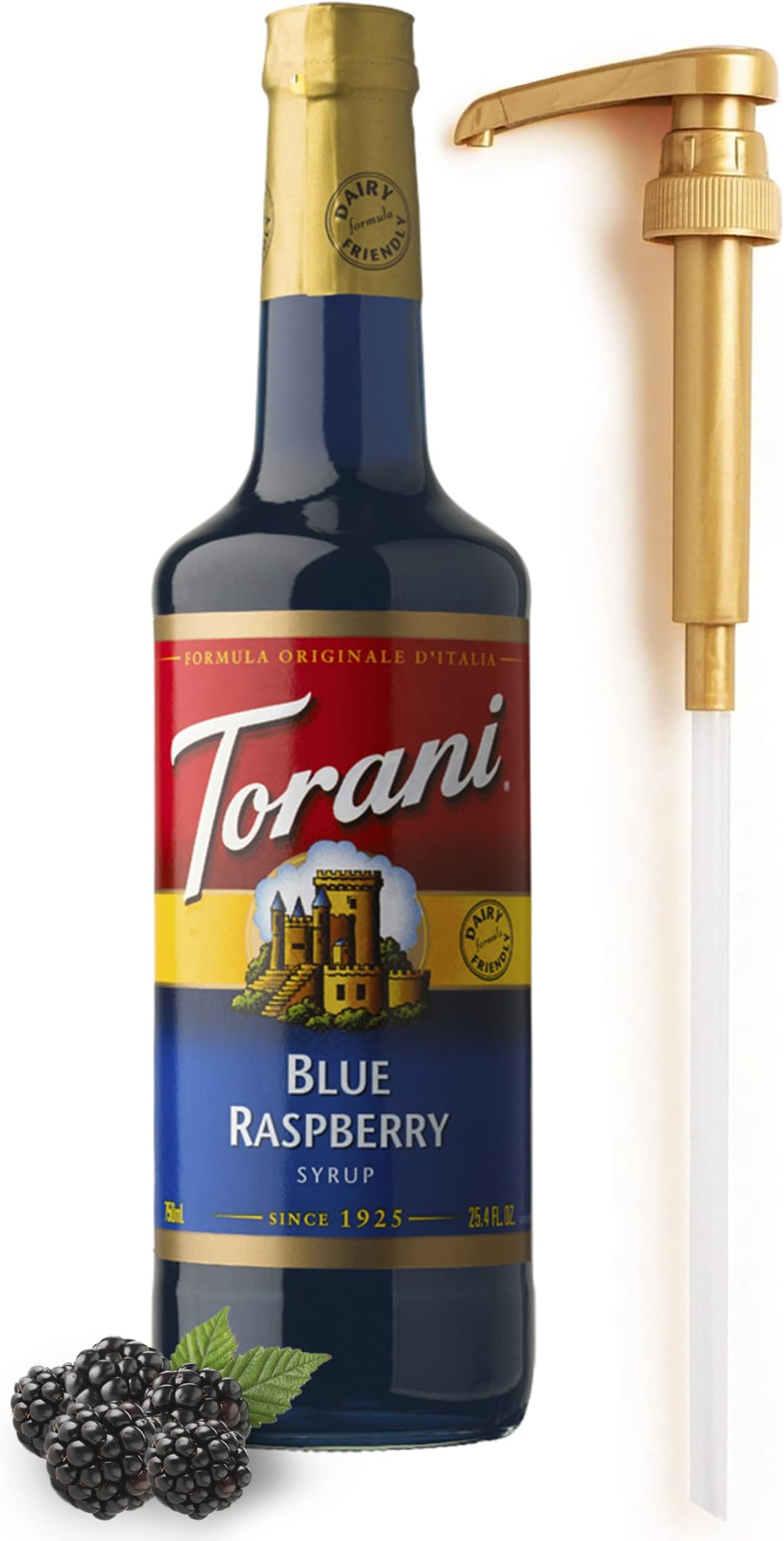 Blue Raspberry Syrup for Coffee 25.4 Ounces Coffee Flavoring Syrups with Fresh Finest Syrup pump