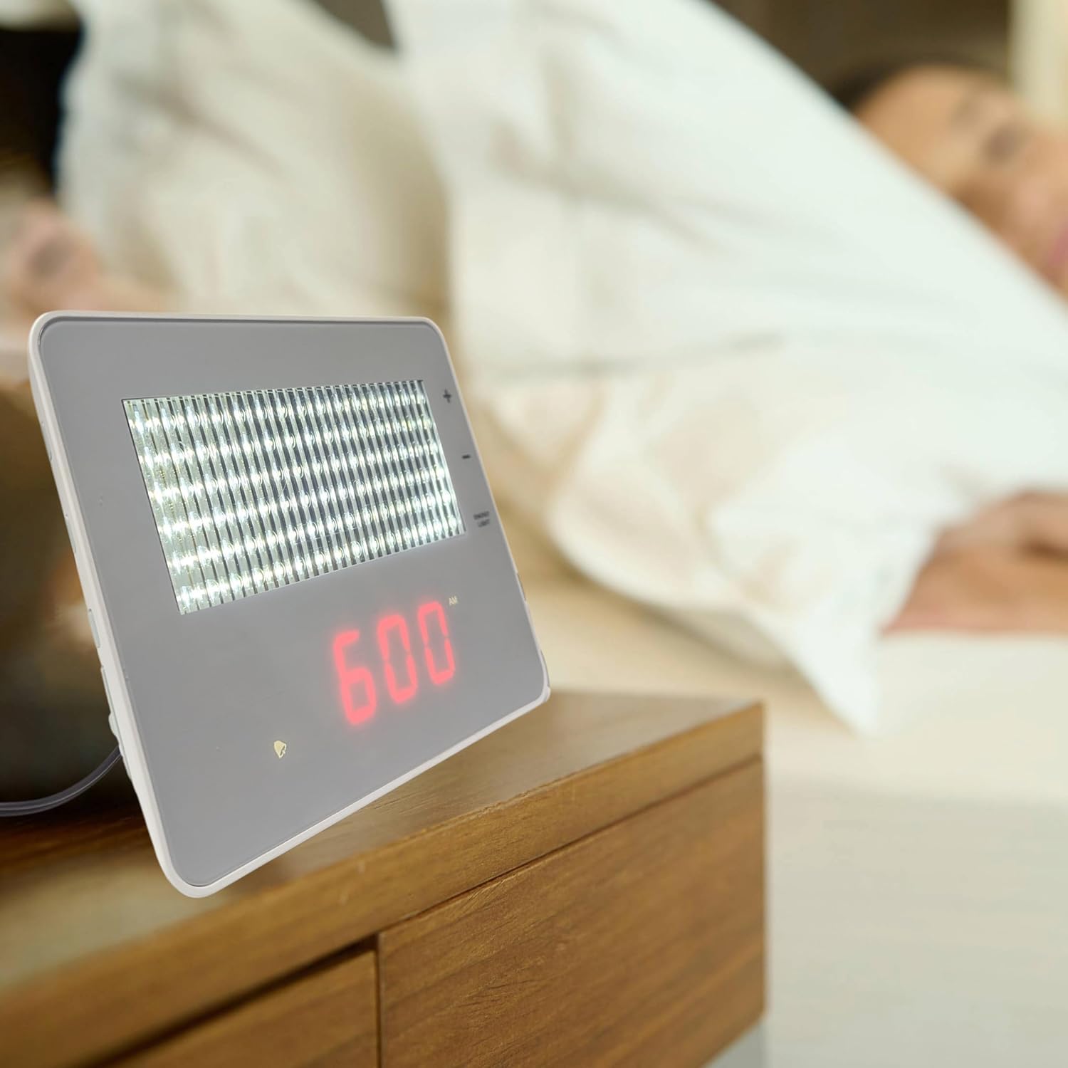 Wake Up Sunrise Light Alarm Clock Wake Up Therapy Light10,000 lux, Emulating Natural Sunlight, Heavy Sleepers, Bedroom, with Sunrise Simulation, Sleep Aid, Dual Alarms