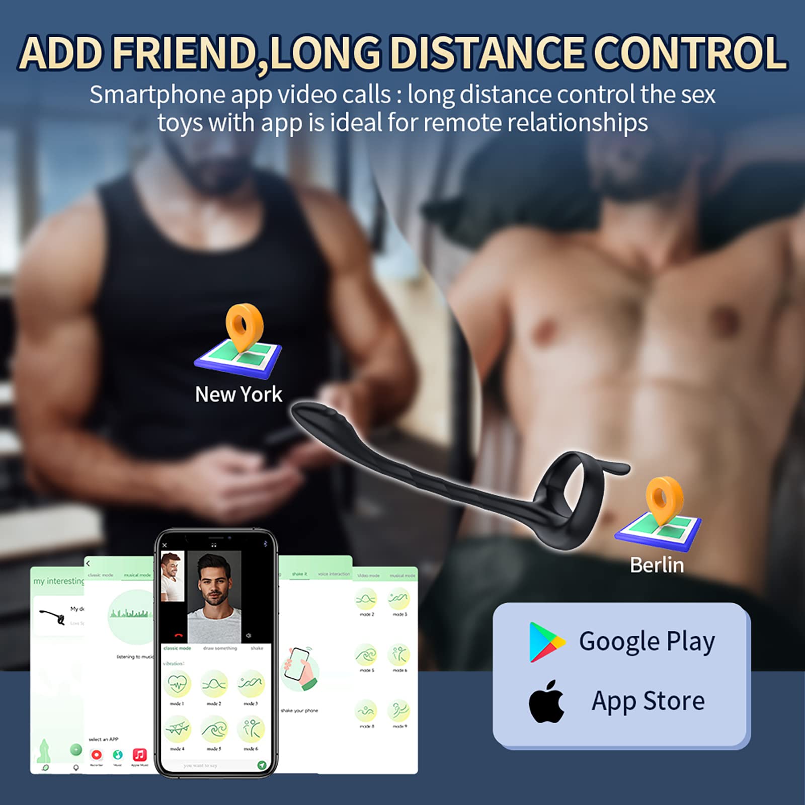 ZWFUN Vibrierender Penisring aus Silikon mit APP-Steuerungsfunktion,  ferngesteuerter G-Punkt-Vibrator und Klitorisstimulator, Paar-Vibrator,  wiederaufladbar APP-Steuerung : Amazon.de: Drogerie & Krperpflege
