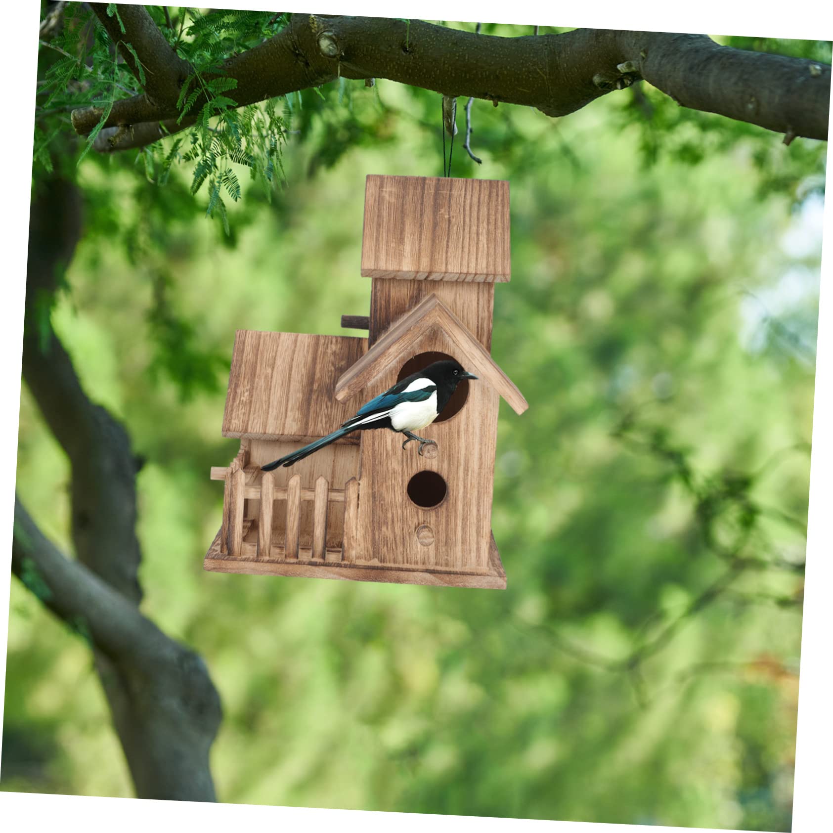 Vogelzuchthütte für Nymphensittiche mit Hänger, Runde Holzhütte