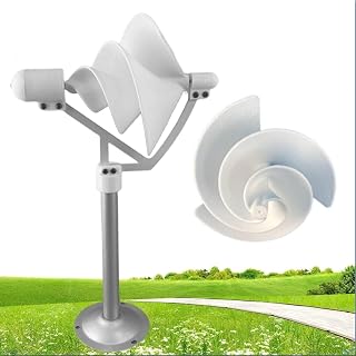 10W Micro Spiral Wind Turbine - Efficient PMG Generator, DIY Breeze-Start Model with LED Light, Ideal for Renewable Energy Projects (1 Piece)