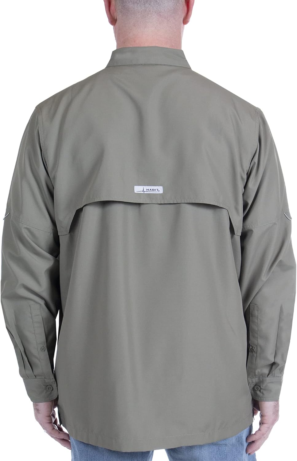 HABIT Men's Fourche Mountain Shirt Long Sleeve River Guide Fishing Shirt - UPF 40+ UV Proections - Image 2