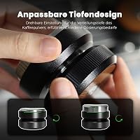 MICXNIC Espresso Leveler 54 mm Diófa Kávé Elosztó Magasság Állítható Portafilter Sage Barista Kiegészítő 304 Rozsdamentes Acél 5