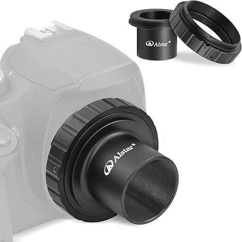 Alstar - Adaptador de fotos para telescopio Minolta AF y Sony A Mount DSLR, adaptador de cámara para telescopio de montaje en T, incluye anillo T T2