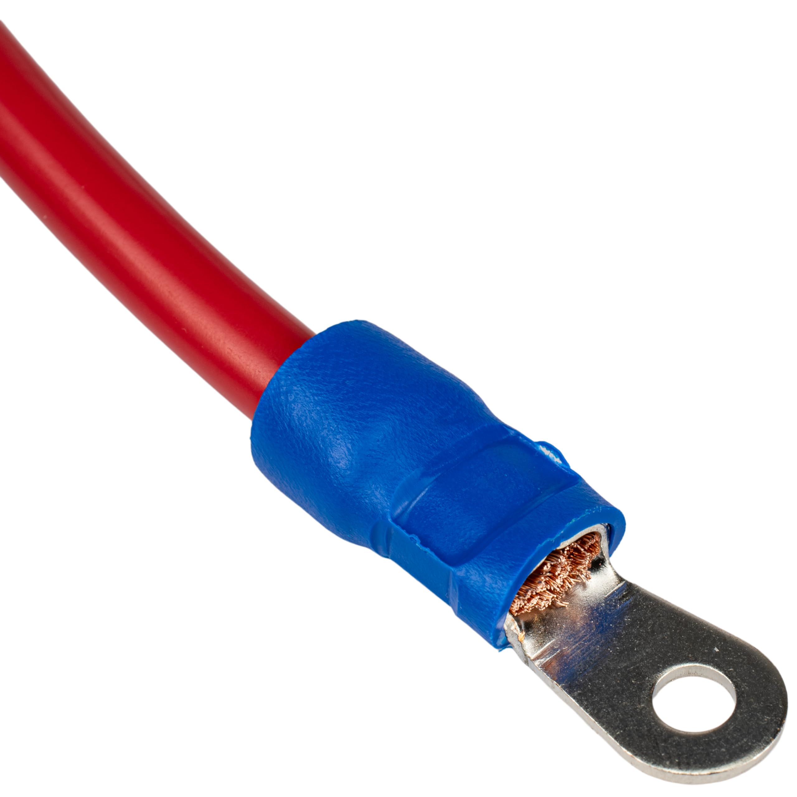 PAPUGA - 50 conectores de crimpado de anillo aislado, 6 AWG (16 mm2) de 5/16 pulgadas / M8, 600 V 88 A, terminal industrial CE RoHS de alta corriente, batería y cableado de alimentación