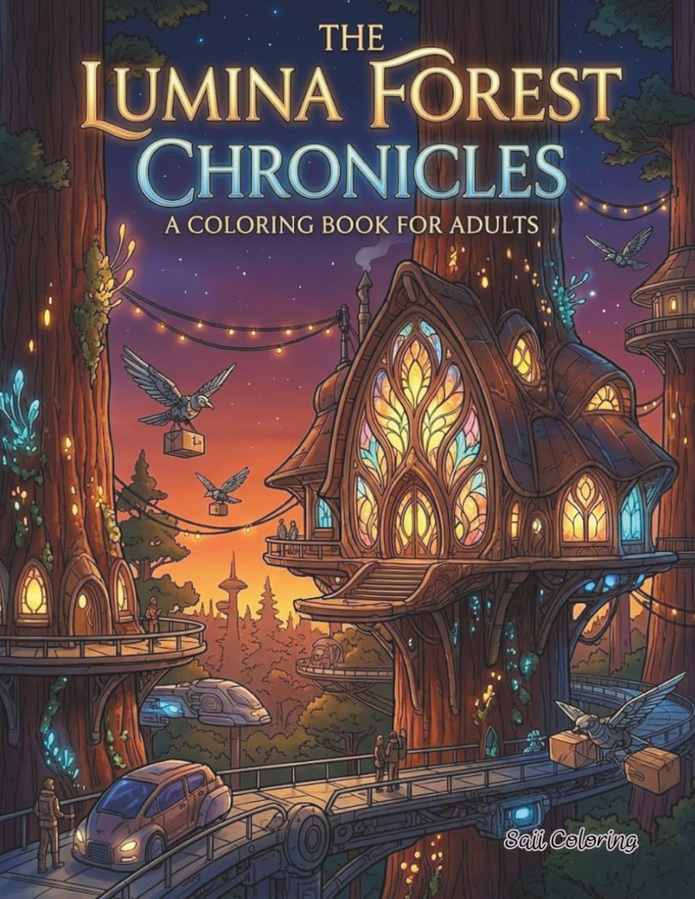 The Lumina Forest Chronicles: A Magical Fantasy Coloring Book for Adults: Relaxing Forest Scenes, Mystical Creatures, and Enchanted Landscapes