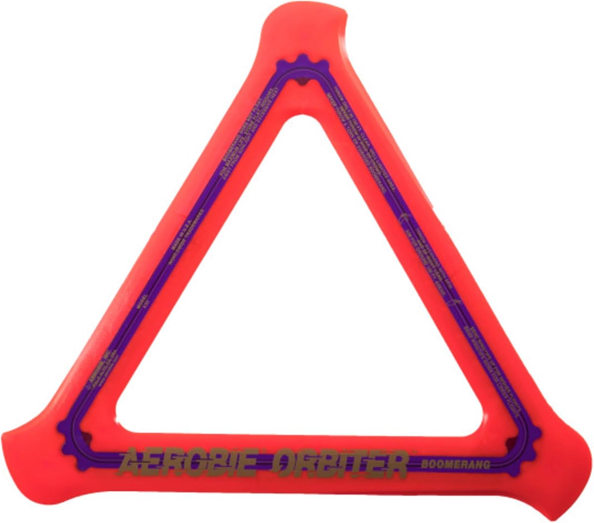 Aerobie Orbiter Boomerang Anillo volador triangular para mayores de 5 años | Mejora la coordinación ojo-mano; Realmente regresa a los usuarios; Diseño de neopreno suave para lanzamientos controlados; Flotadores para jugar en el agua