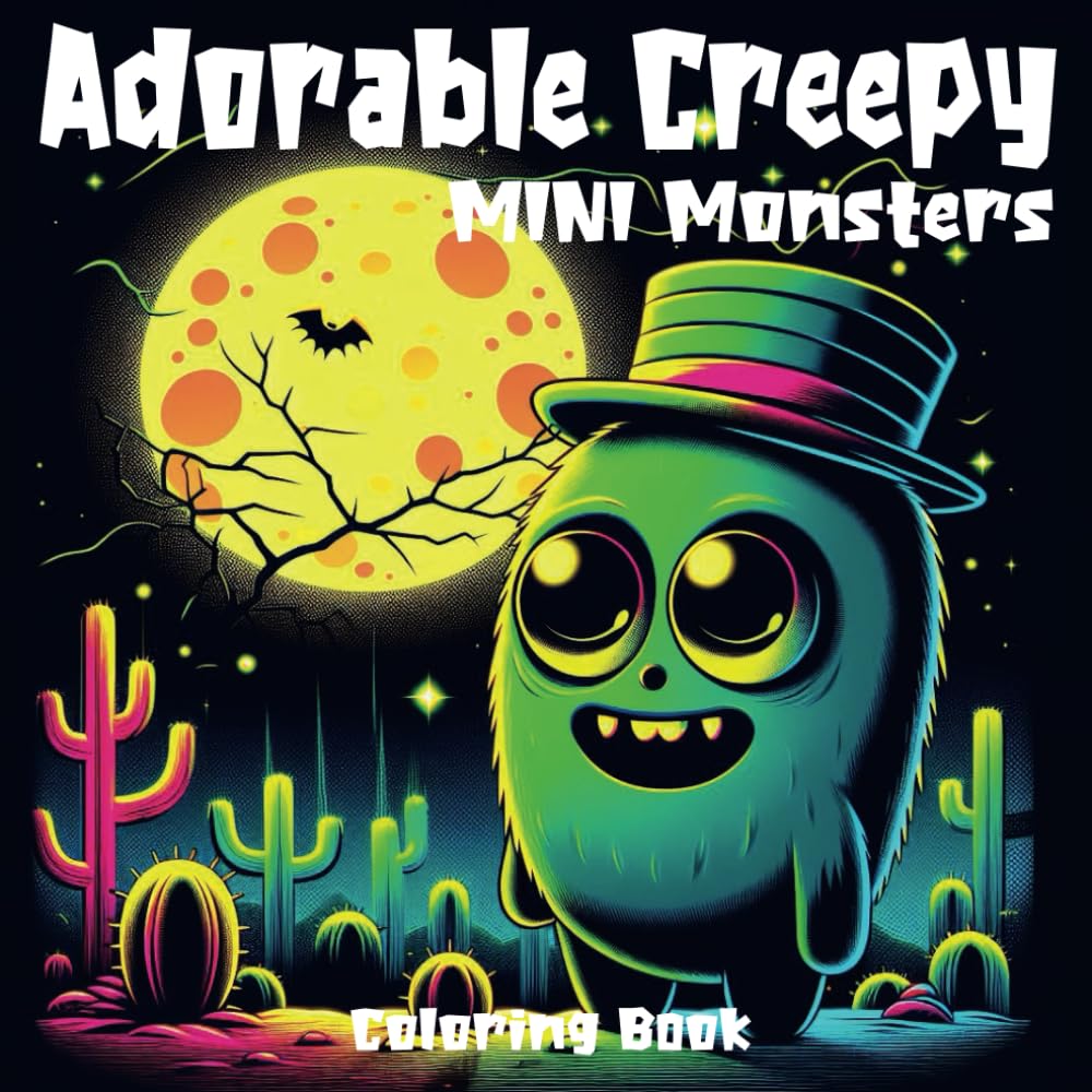 Adorable Creepy Mini Monsters Coloring Book: Cute and Creepy Coloring Pages for Adults and Teens ,Perfect Gift for Fantasy monsters Lovers.