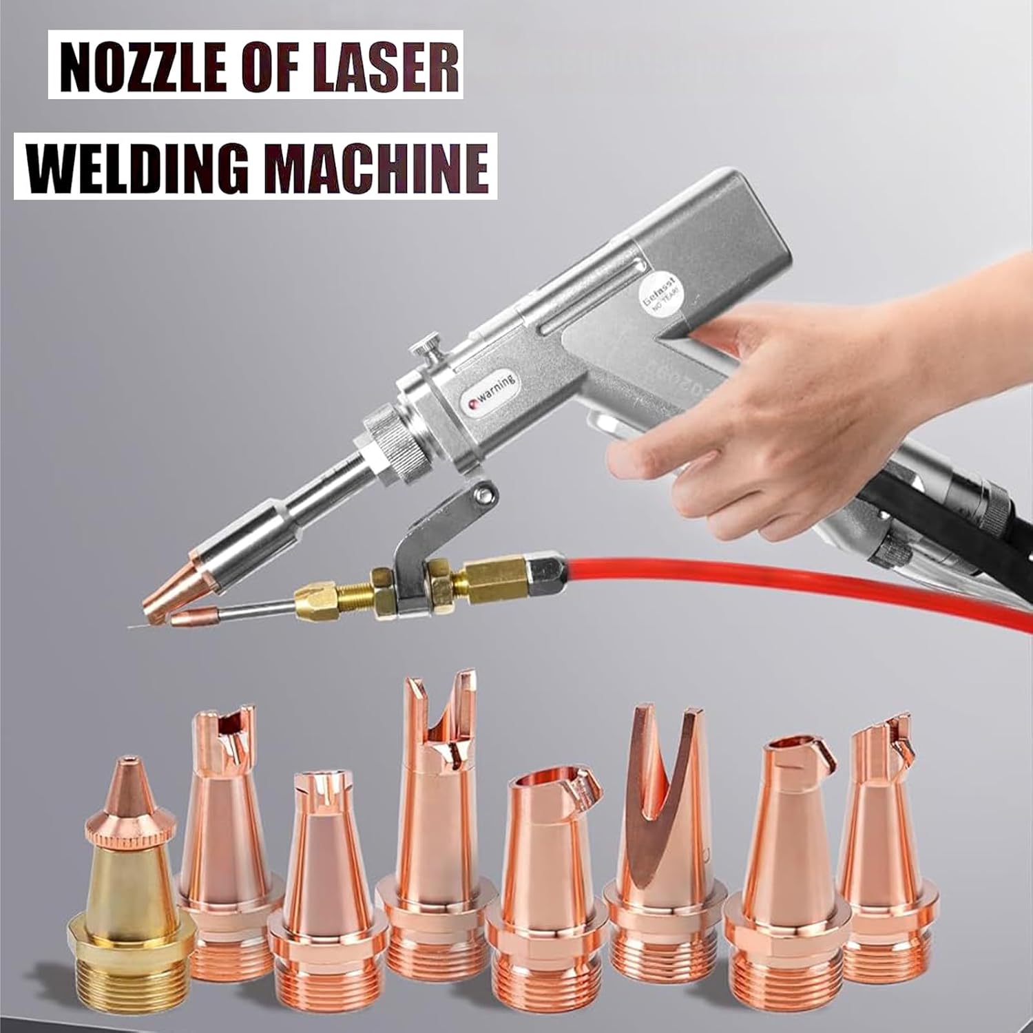 M16 Laser Welding Nozzle Kit Copper Nozzles with Scale Tube for Portable Laser Welding Gun Laser Machine Wire Feeding (Nozzles Set)