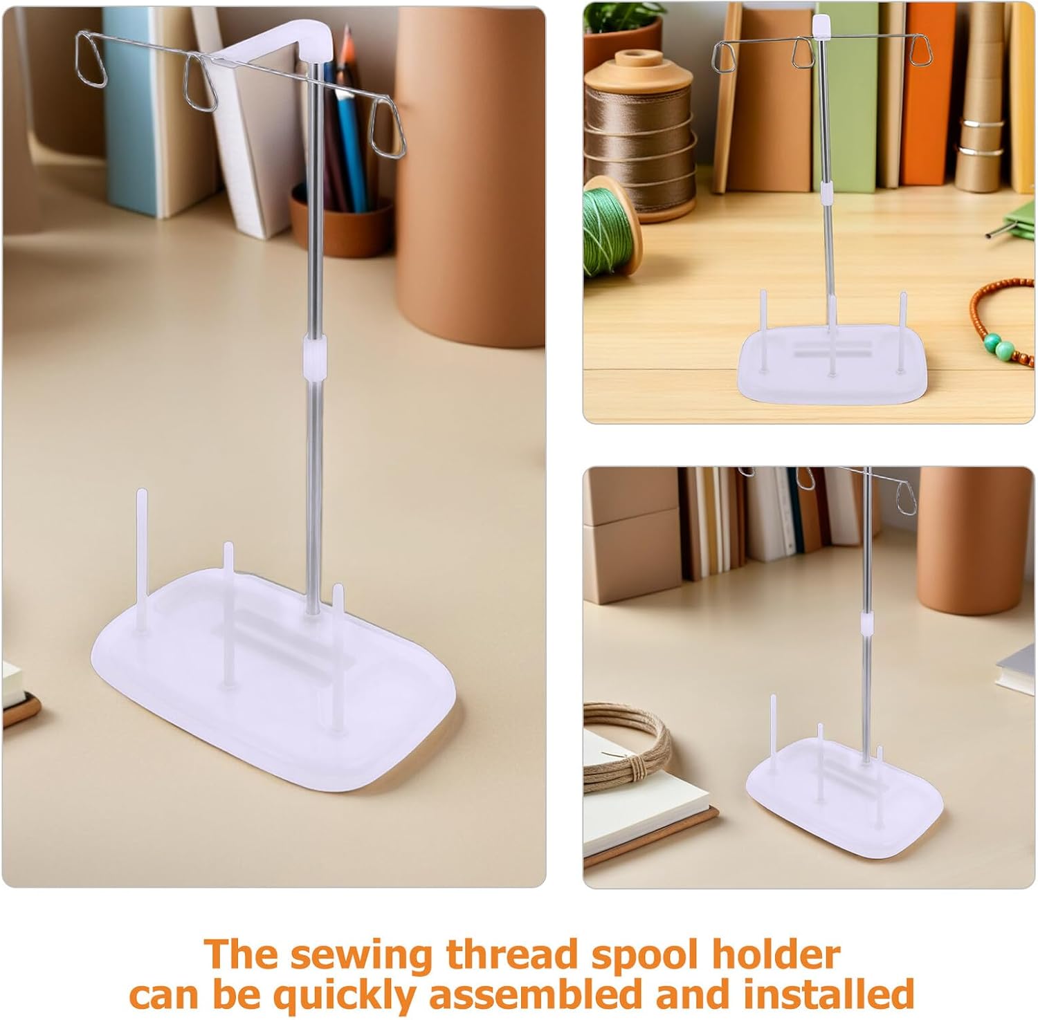 SUPVOX 2pcs Cone Thread Holder Stand for Sewing Machine Spools, Embroidery Thread Rack Organizer for Home Sewing and DIY Craft Storage