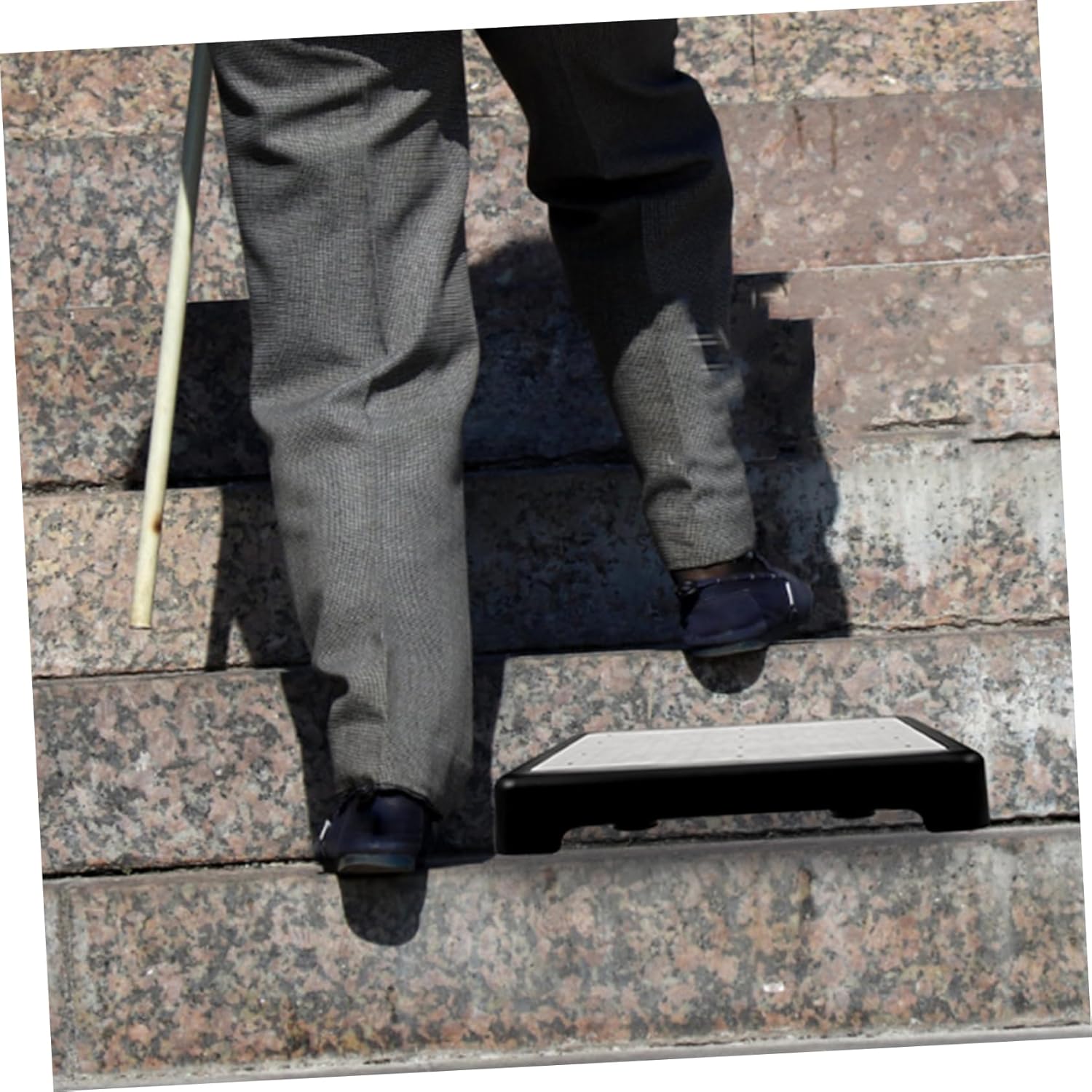 Elderly Non-Slip Step Stool for Seniors Stackable Mobility Aid for Indoor Outdoor Use Lightweight Footrest for Bathroom Kitchen and Shower Access