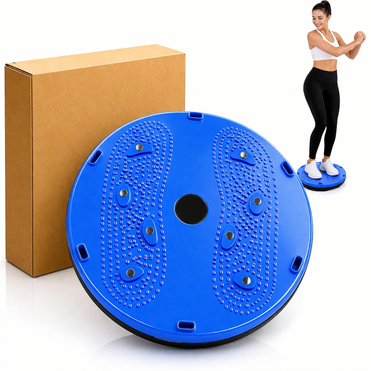 Oddish Waist Twisting Disc for Home Workout | Magnetic Twister Board for Weight Loss, Tummy Reduction, and Full Body Fitness | Anti-Slip 24cm Balance Twister Plate (RED)-picture-24