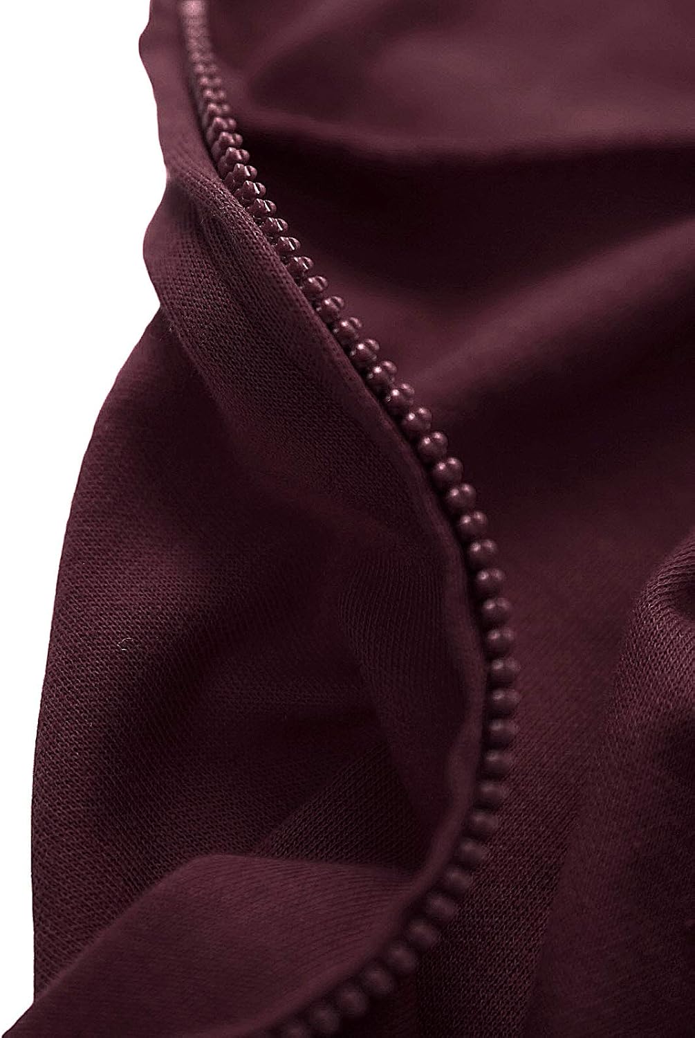 Ohoo Mens Slim Fit Lightweight Zip Up Hoodie with Pockets Long Sleeve Full-Zip Hooded Sweatshirt Small Dcf136-darkburgundy (Inside Pocket)