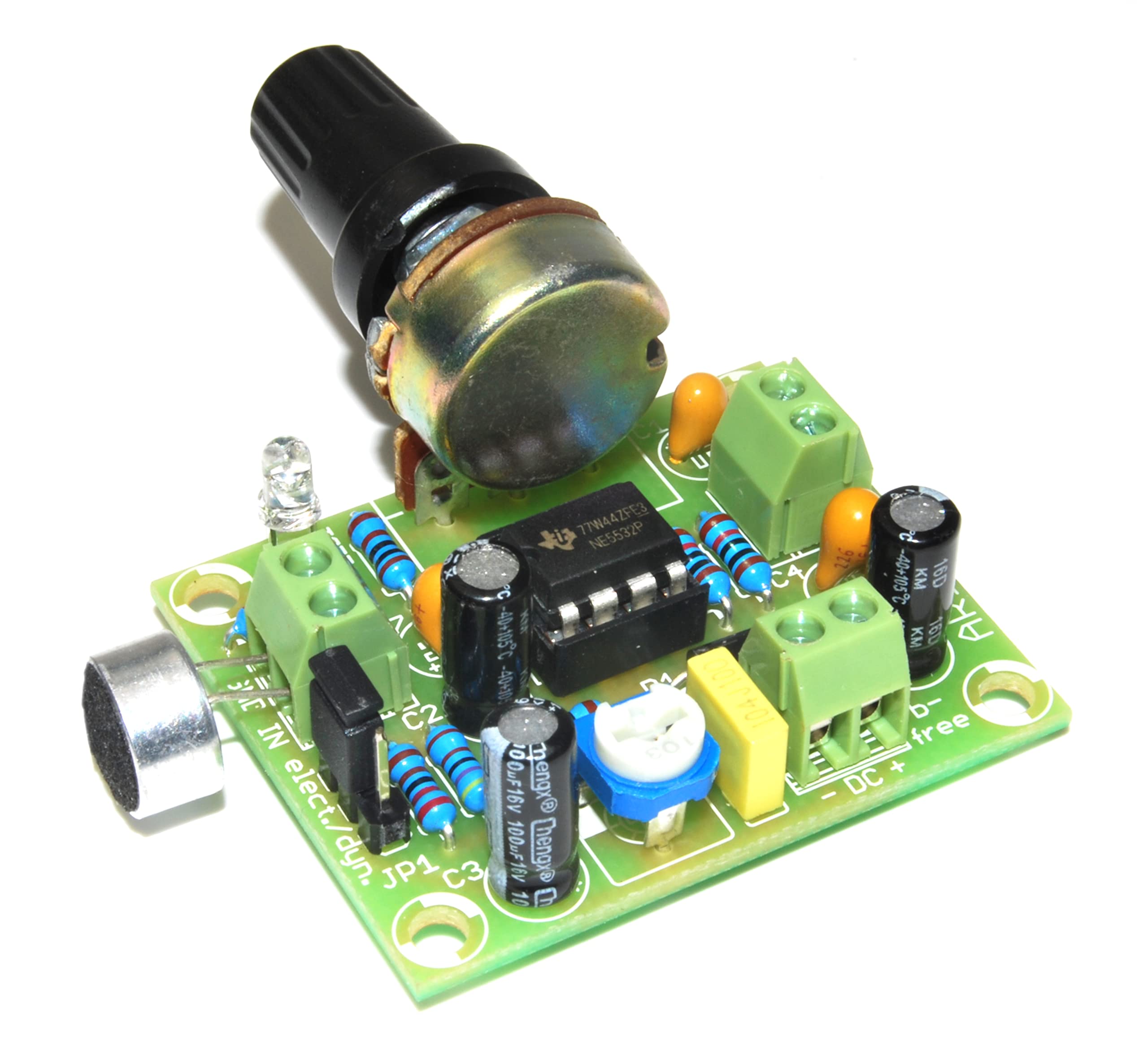 AR172 - Amplificatore per microfono, regolabile in elettromagnete, verde