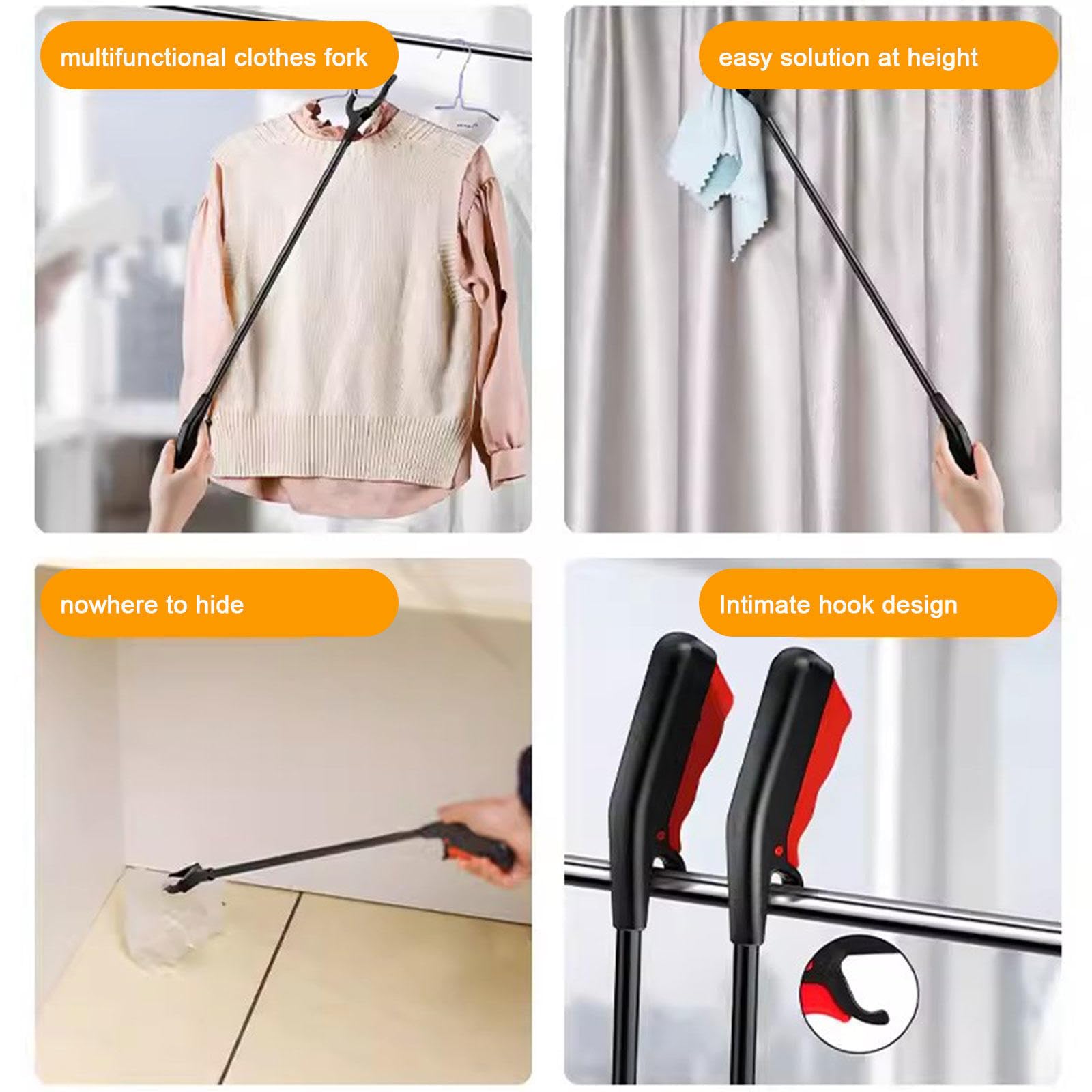 Reacher Grabber Tool Pick Up Stick para Ancianos, Herramienta de Agarre Resistente para Limpieza Al Aire Libre y Recogida de Basura, Extensión de Brazo, Paquete de 2,100cm