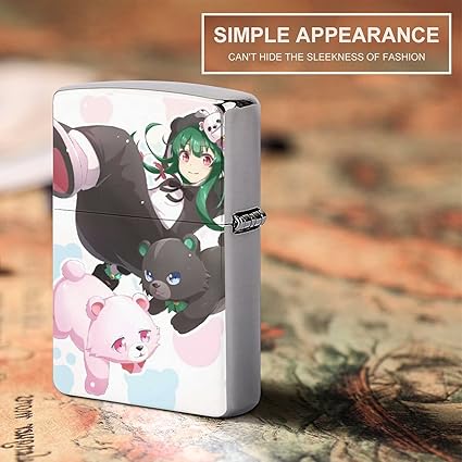 Amazon ライターケース かわいい アニメ柄 キャラクター柄 くまクマ熊ベアー ユナ ライター用カバー 収納ケース ライター入れ Zippo ジッポー専用 強化素材使用 衝撃に強い 防錆 たばこ用具 喫煙具 アニメ愛好者 タバコ愛好者 ファション飾り グッズ 小型ライター