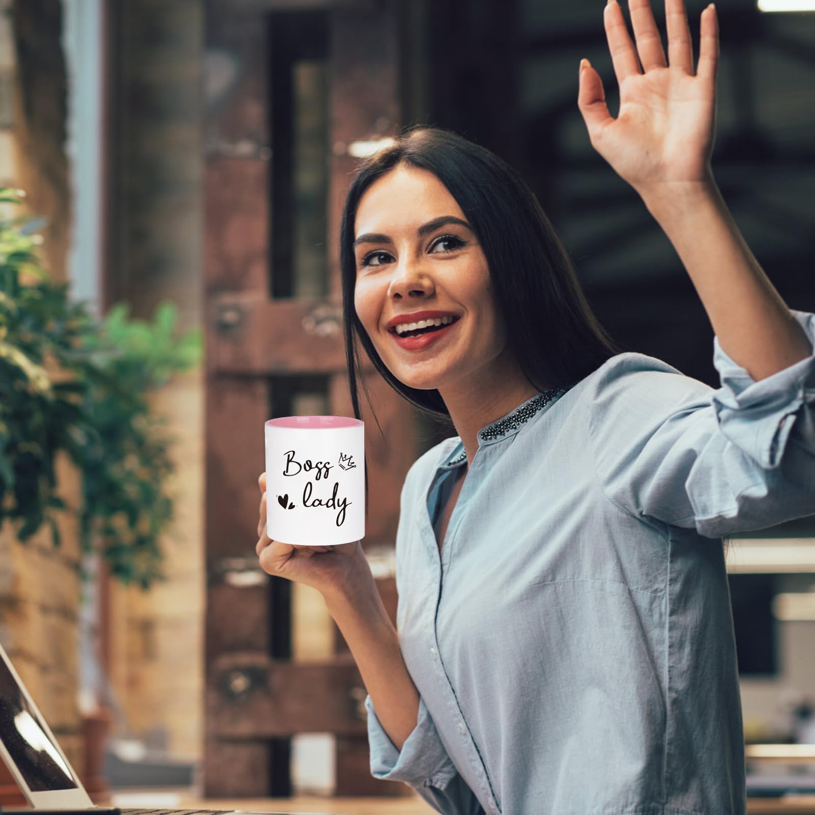 Boss Lady Gifts for Women – Unici Regali di compleanno per mamma e capo femminile – Tazza da caffè in marmo e ceramica, 400 ml