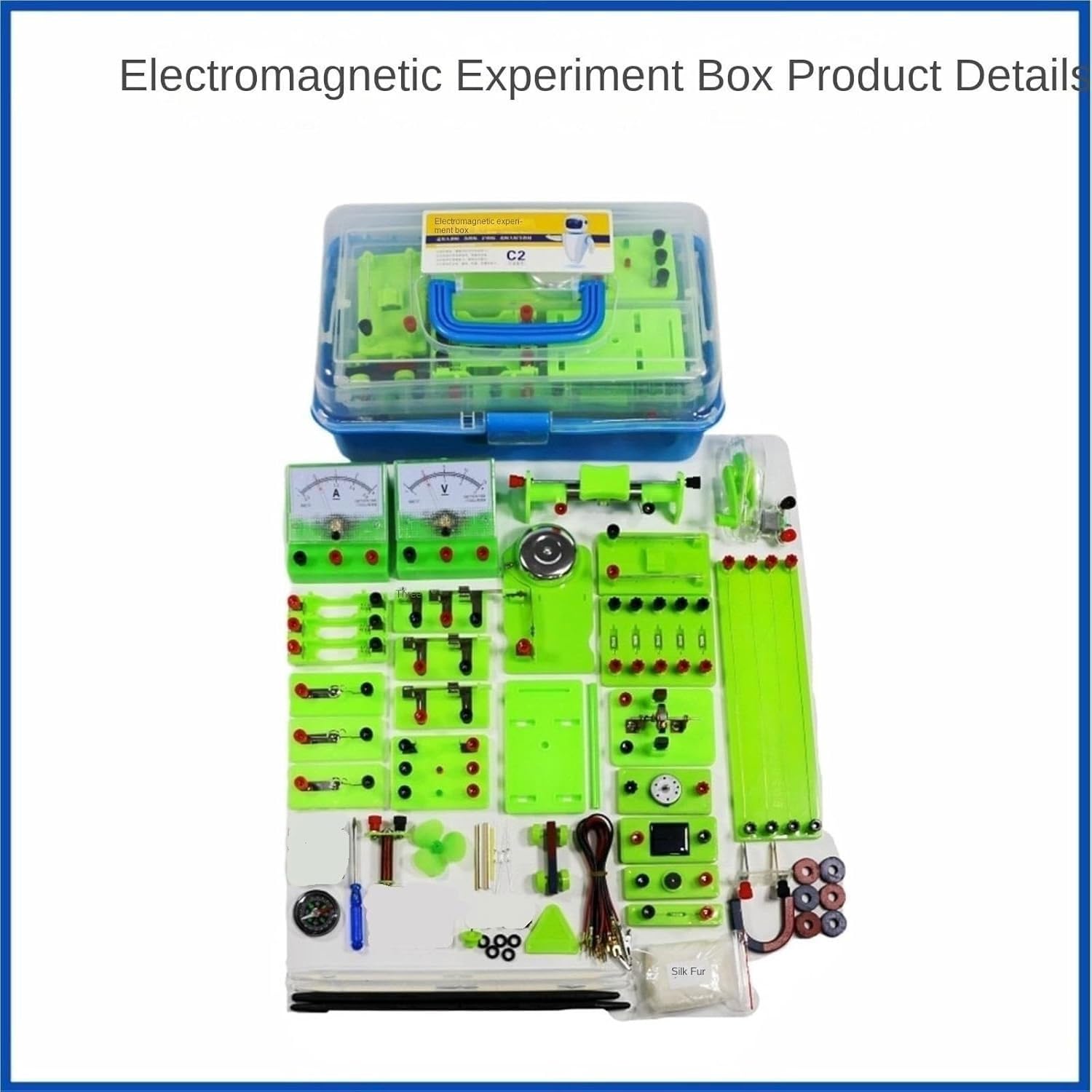 Set di apparecchiature sperimentali di elettromagnetismo, Kit didattico for esperimenti su circuiti, Kit di apprendimento di circuiti elettrici di Fisica, Kit didattici for esperimenti