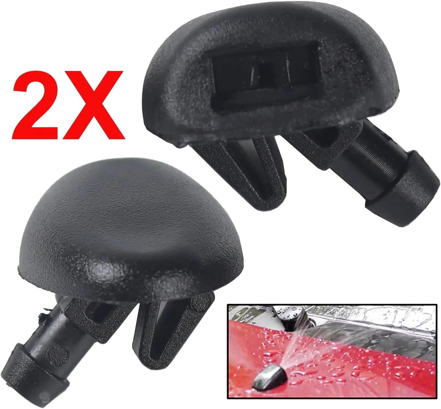 Compatible with Citroen for C2 MK1 2003-2009 for C5 MK2 2007-2017 OEM: 6438J2 6438E6 2Pcs Car Front Windshield Wiper Water Washer Nozzle Windshield Washer Nozzles