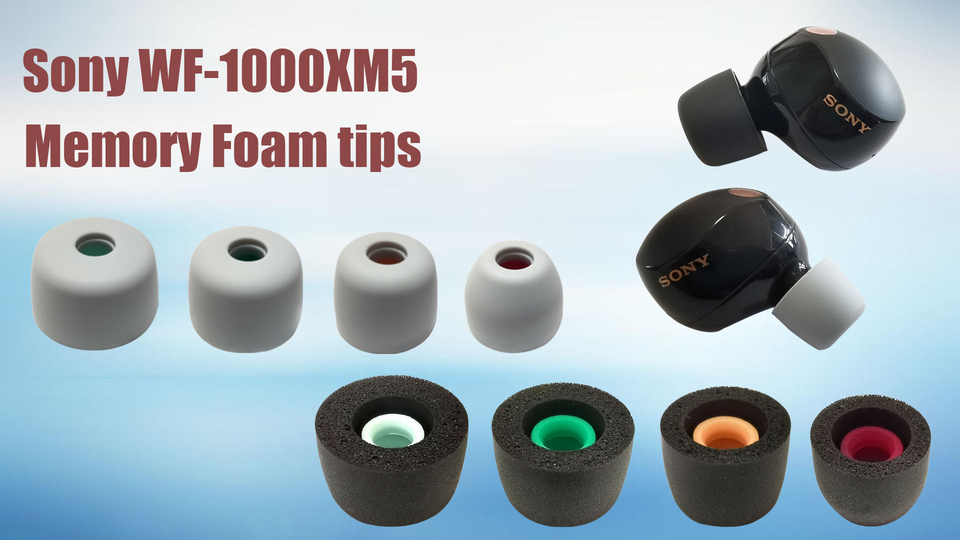 Amazon.com: Luckvan Memory Foam Ear Tips for Sony WF-1000XM5
