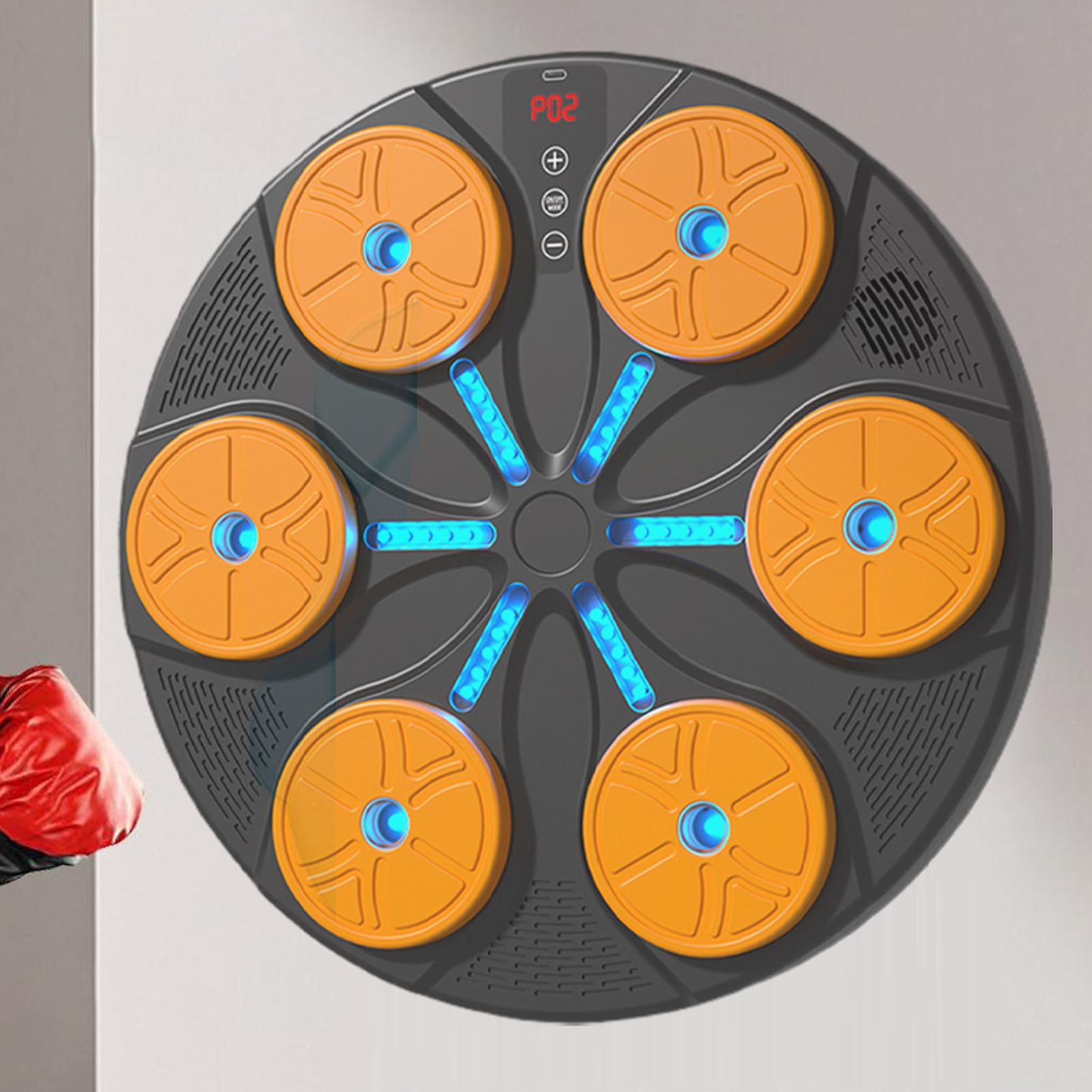 Máquina de Boxeo Musical Entrenador Electrónico Con 8 Modos | Máquina De Entrenamiento De Boxeo Con Luz RGB Y Música para Mujeres y Adultos, Entrenamiento en Casa, Oficina