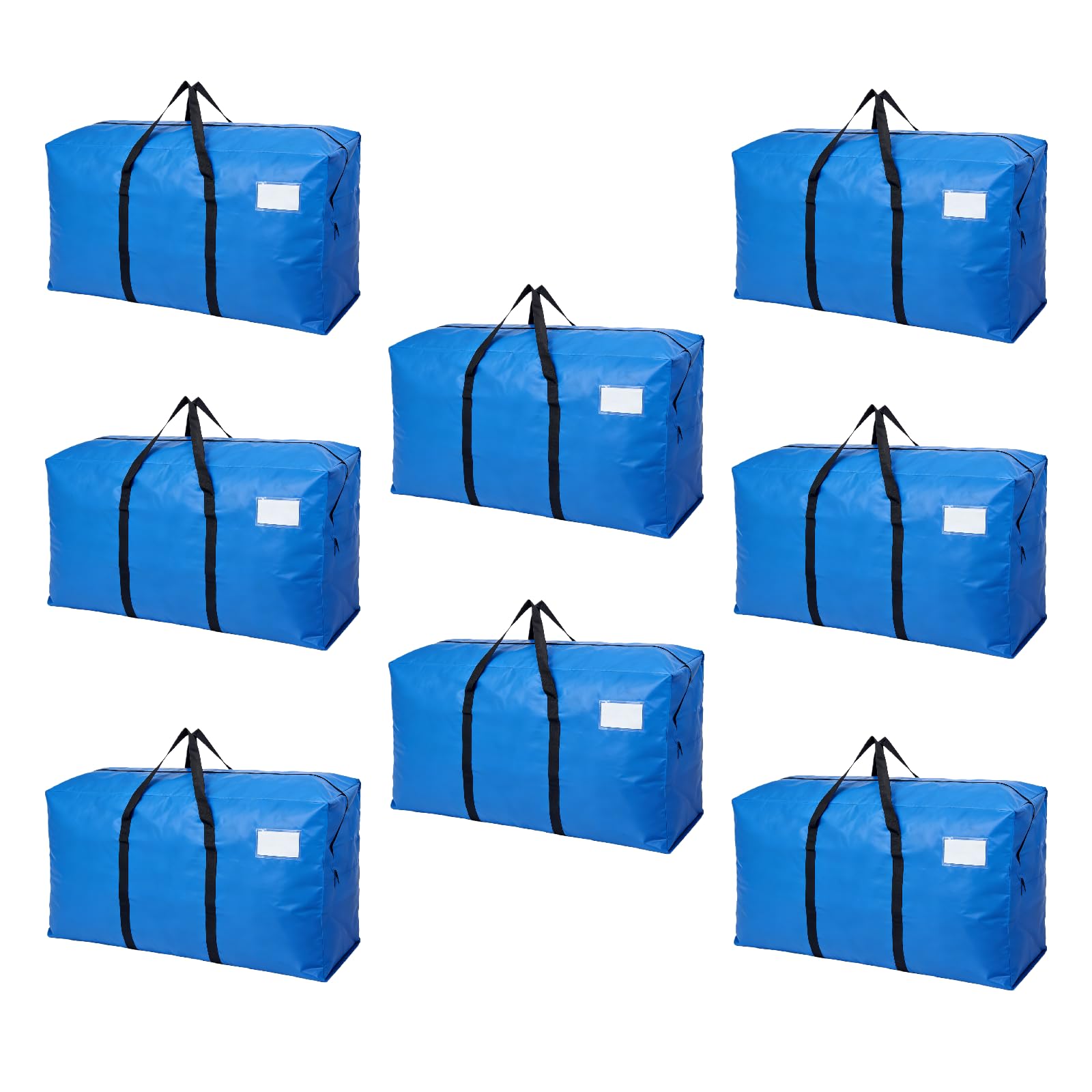 Robuste Umzugs- und Aufbewahrungsbeutel, reißfest, wasserabweisend, verstärkte Nähte, geeignet für Umzug, Lagerung und Reisen (93 l, Blau) (8)