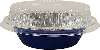 KitchenDance Mini Pie Tins With Lids - Premium 5 Inch Pans for Baking Pies, Tarts, Cobblers, and Cakes - Essential for Professional and Home Kitchens 501P (100, Blue)
