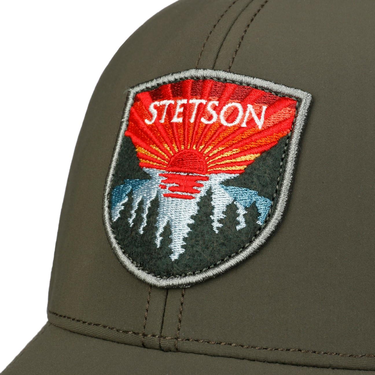 Stetson Sunset Cap Baseball Stoffcap Einfarbig Patch Verstellbar Damen Herren Ganzjährig