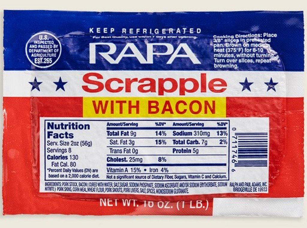 RAPA Scrapple with Bacon 16 Oz. (6 Pack)