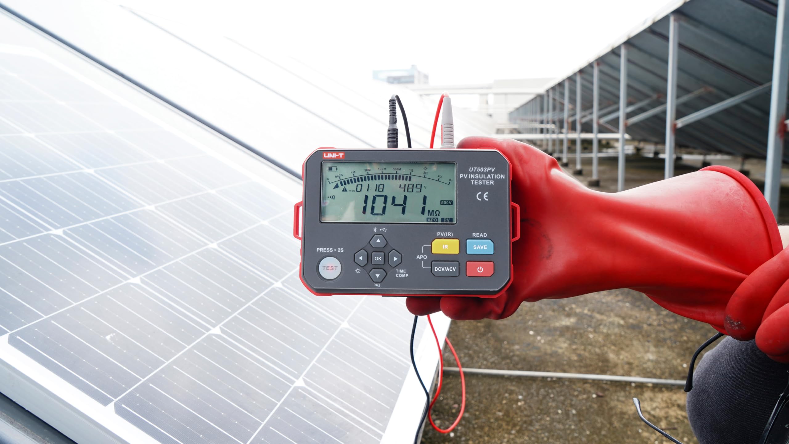 UNI-T Probador de resistencia de aislamiento fotovoltaico UT503PV