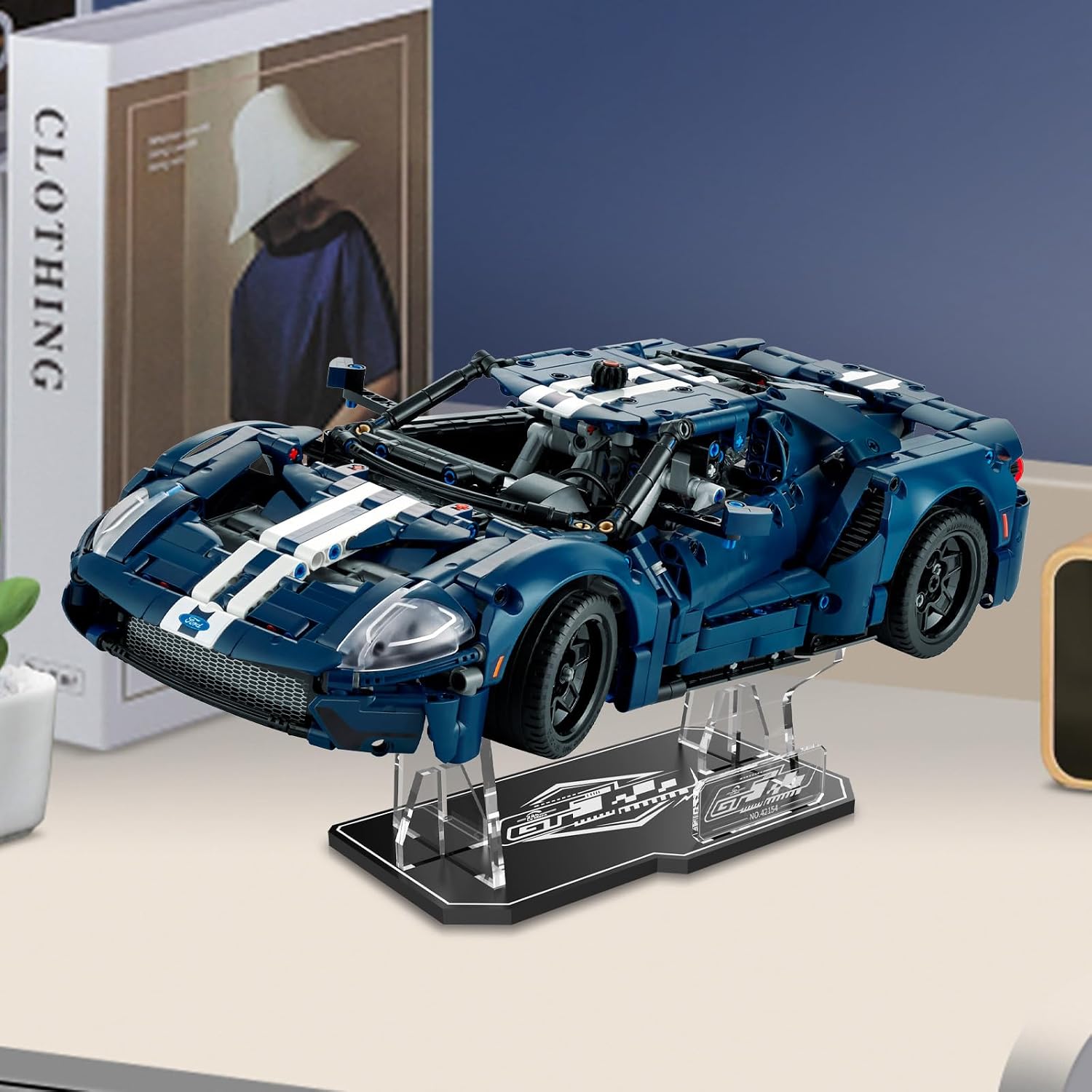Acrylic Display Stand for for Lego Technic 2022 Ford GT 42154 Car Model, Clear Display Stand Compatible with 42154 Model (Stand Only,Model Not Included)
