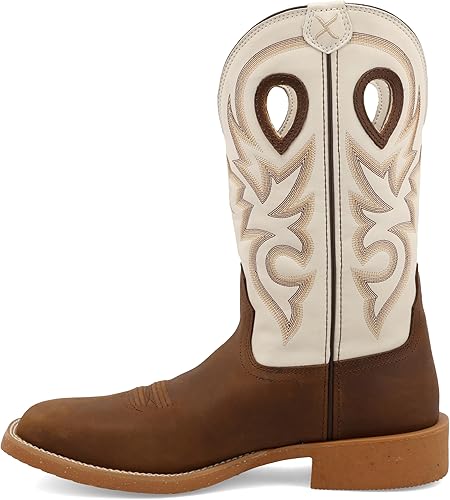 Miniatura 2 de Twisted X Botas de trabajo Lite Western de 12 pulgadas para hombre, botas de trabajo de cuero de grano completo, plantilla moldeada para mayor