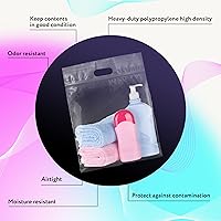 Vista 3 de APQ - Bolsas troqueladas con cremallera, 12 x 12 pulgadas, paquete de 50 bolsas de polietileno transparente con cierre de cremallera para ropa