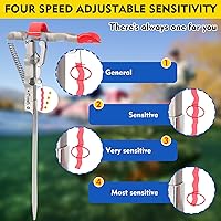 Vista 4 de Paquete de 2 / 4 soportes automáticos de caña de pescar de resorte de acero inoxidable plegable para pesca, soporte de pesca de sensibilidad