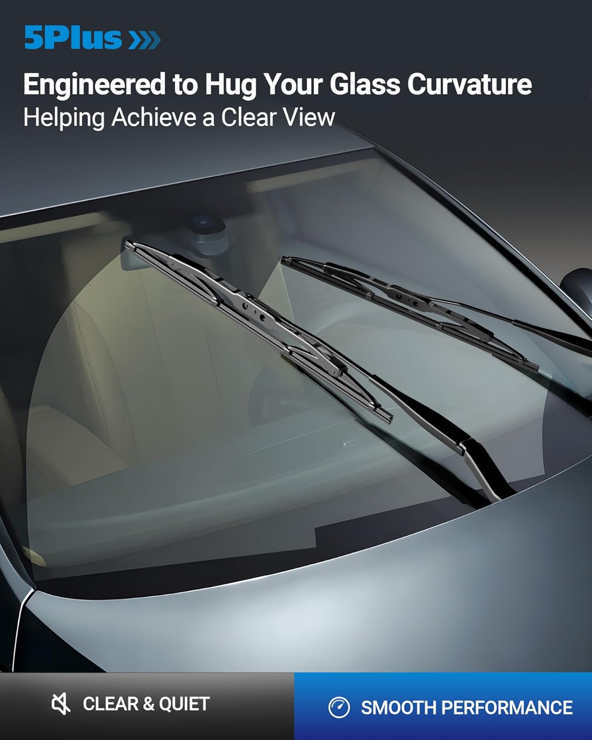 5 PLUS Wipers Replacement for Jeep Patriot 2007-2017 Windshield Wiper Blades,21"+21" Windshield Wipers with 10" Rear Wiper Blade - Factory Fit & All-Season OEM Quality (Pack of 3)