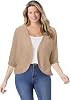 Woman Within Plus Size Rib Trim Cardigan Shrug