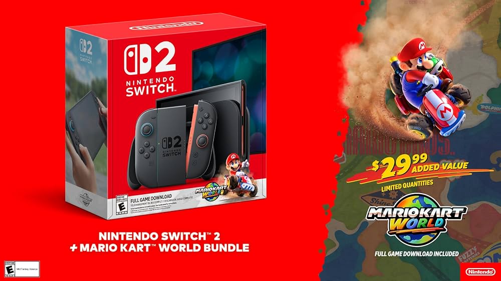 Amazon.com: Nintendo Switch 2 + Mario Kart World Bundle