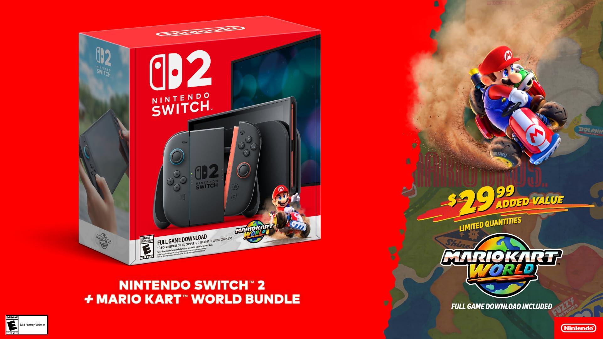 Nintendo Switch 2 + Mario Kart World Bundle