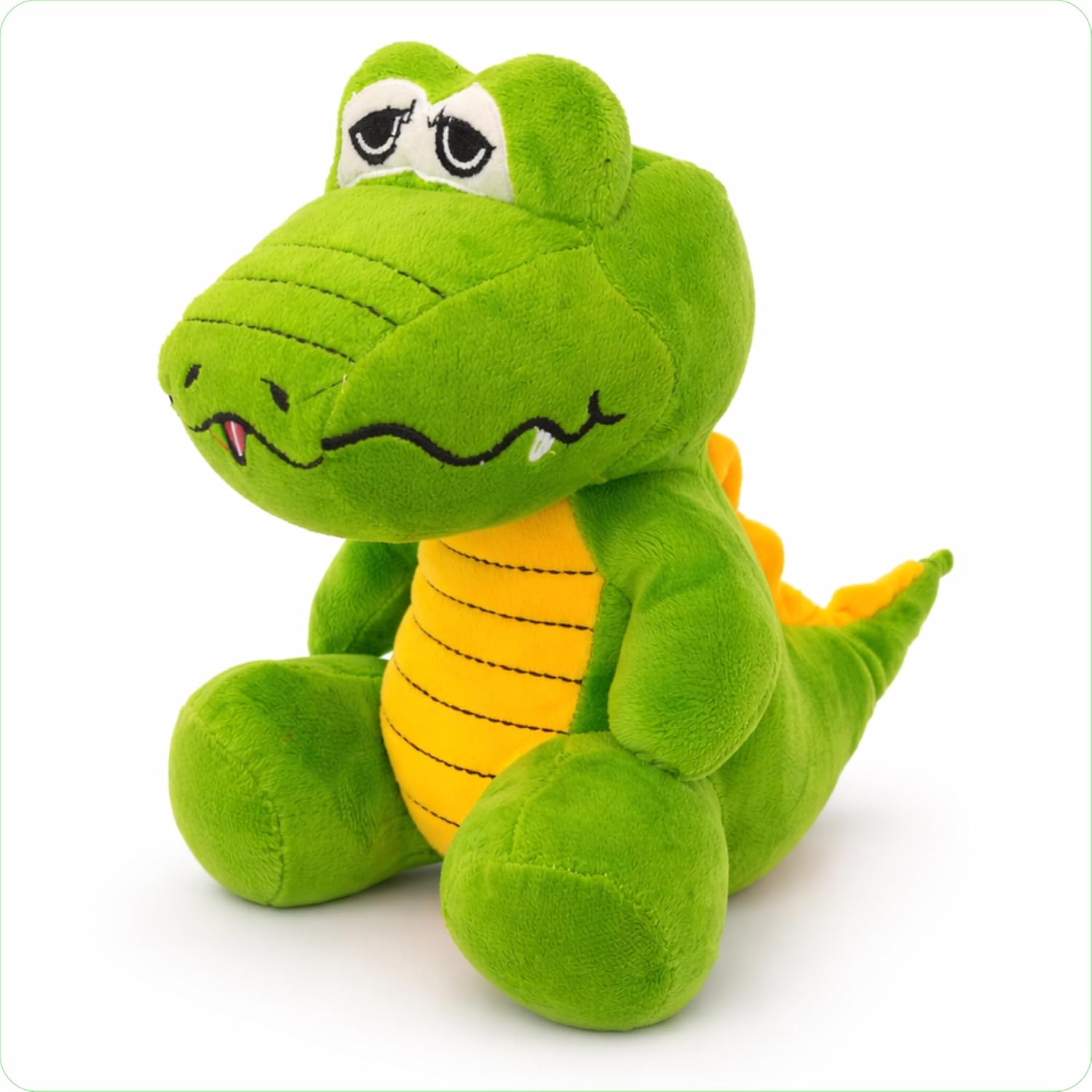 Baby Crocodile Soft Toy 26 cm | Cute Sitting Stuffed Alligator Animal Plush Gift for Baby Boy Girl Kids & Babies | Stuff Teddy Doll Green