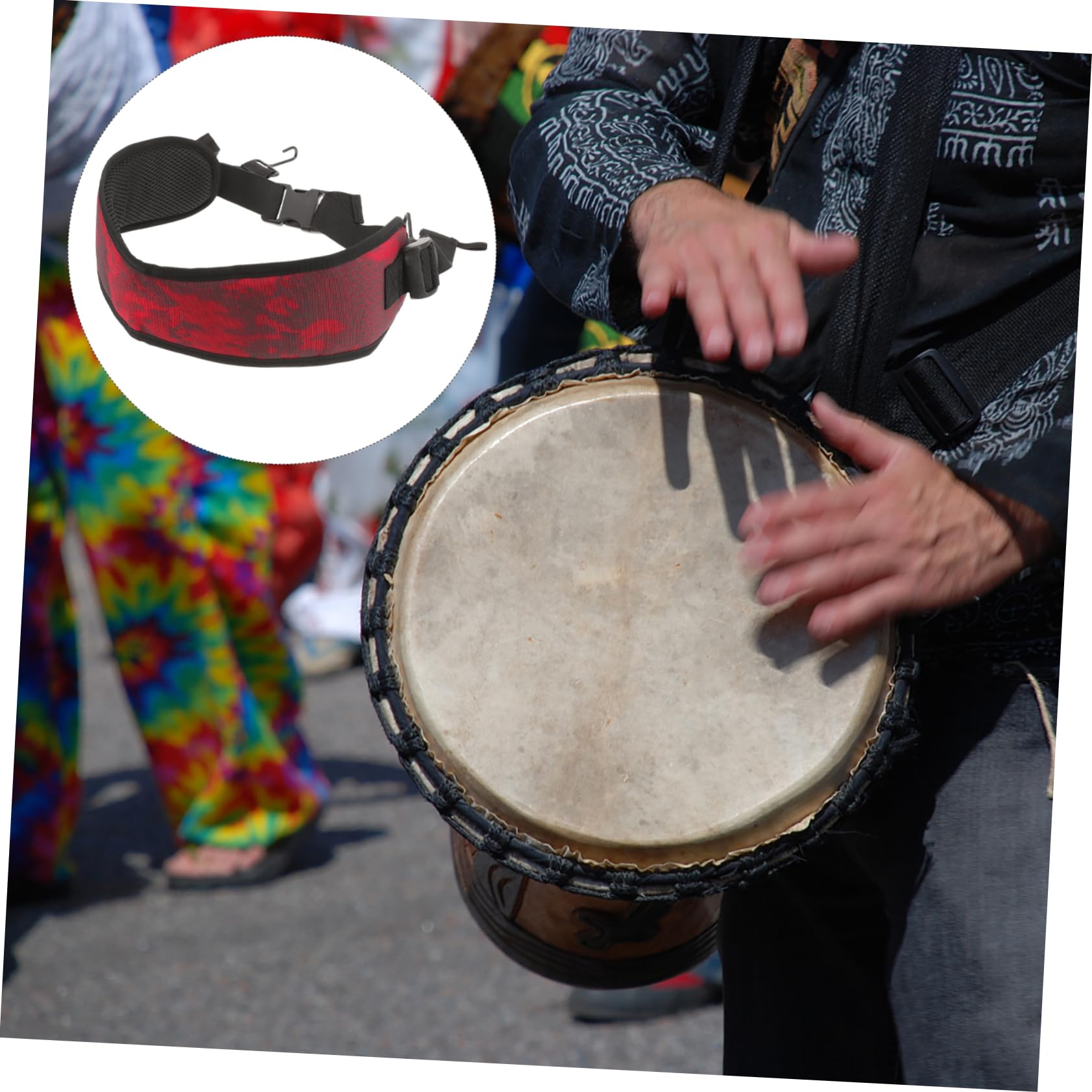 BESPORTBLE Trommelgurt Verstellbar Für Djembe Handtrommeln Mit Robustem Gurt Und Haken Aus Netzgewebe Und Metall Passend Für Trommeln Handtrommeln Ein Unverzichtbares Accessoire Ihre